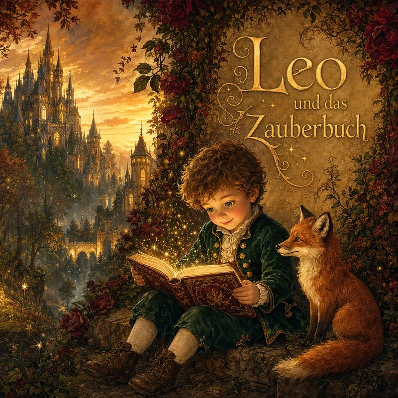 Cover van het gepersonaliseerde kinderboek Leo und das Zauberbuch