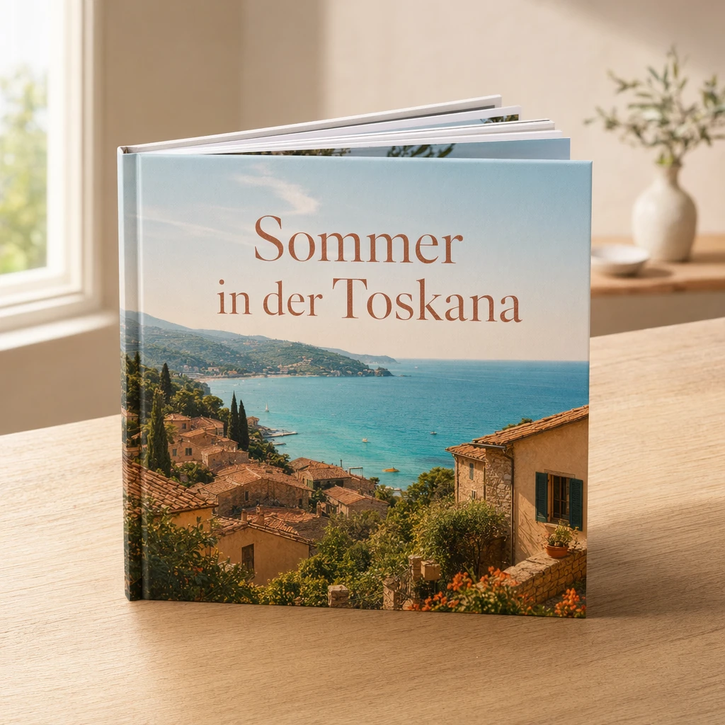 Beispiel-Cover eines Urlaubsfotobuchs